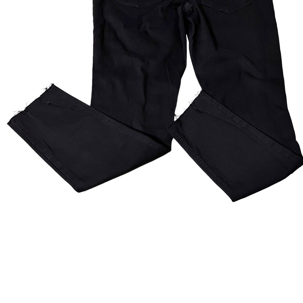 Old Navy Sz 8 Mid Rise Distressed Rockstar Super Skinny Jeans Black Ankle - Picture 8 of 11